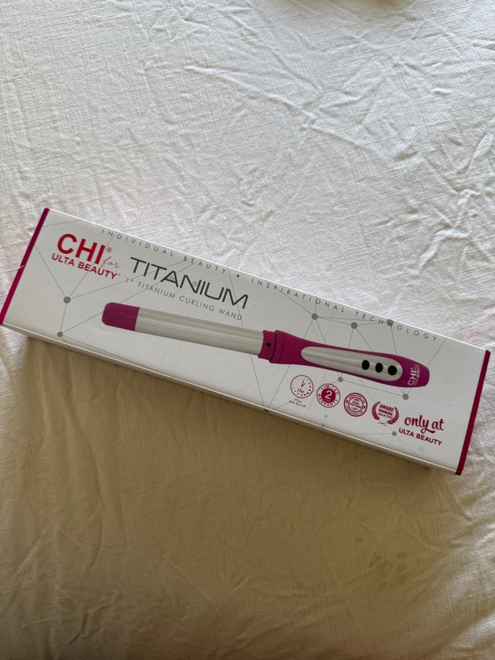 CHI Ulta Beauty Titanium Curling Wand in Hot Pink & Silver